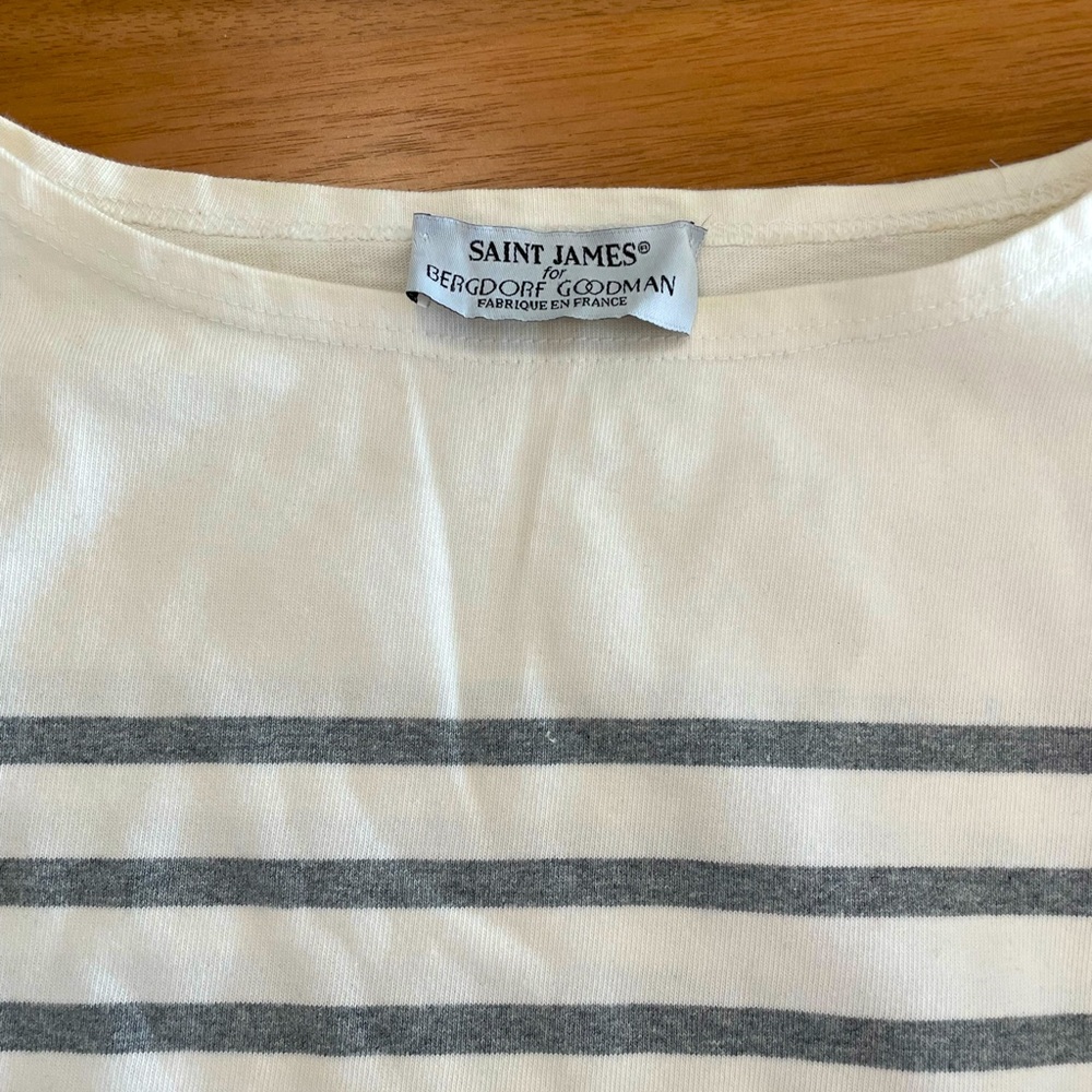 St. James for Bergdorf Goodman boatneck with three quarter sleeves